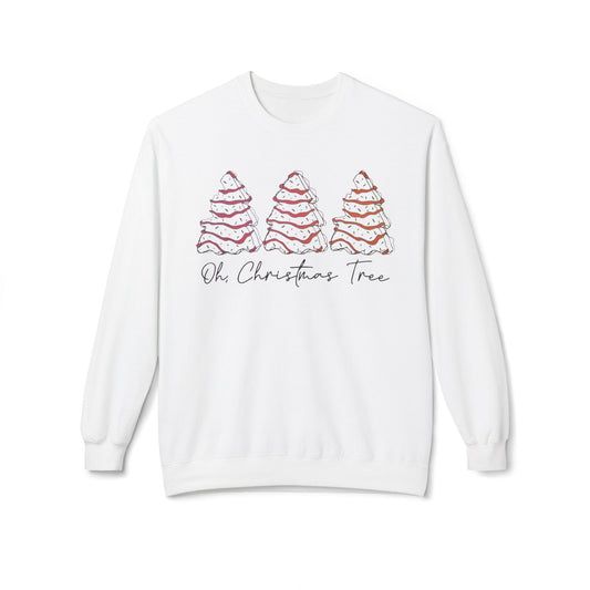Christmas Tree Cake - Oh Christmas Tree Fleece Crewneck
