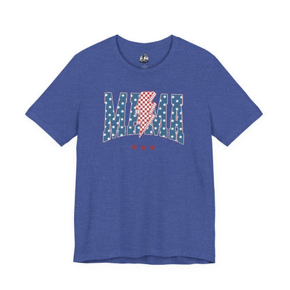 Comfy Women's Graphic tee - Mama -Stars & stripes -lightning bolt