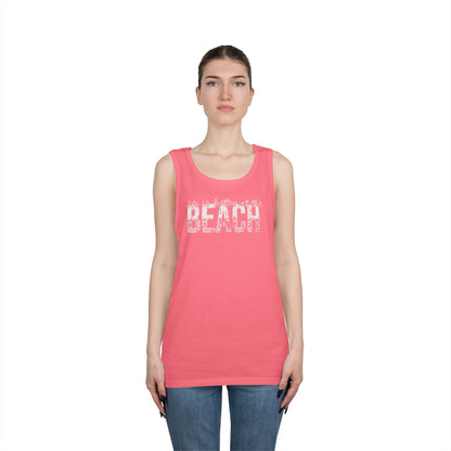 Life is Better at the Beach Unisex Heavy Cotton Tank Top