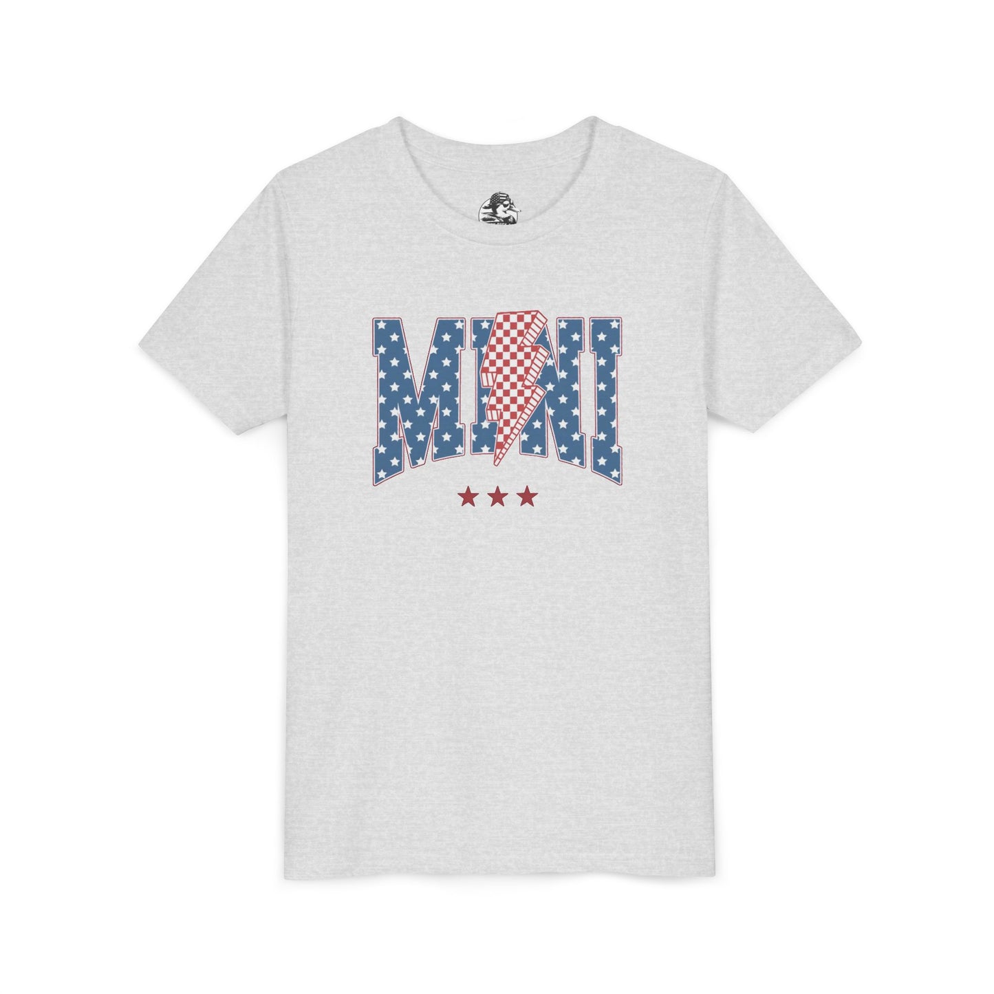 Patriotic Youth Tee, Kids 4th of July Shirt, Mini American Flag T-Shirt, Summer Playwear, Independence Day Gift