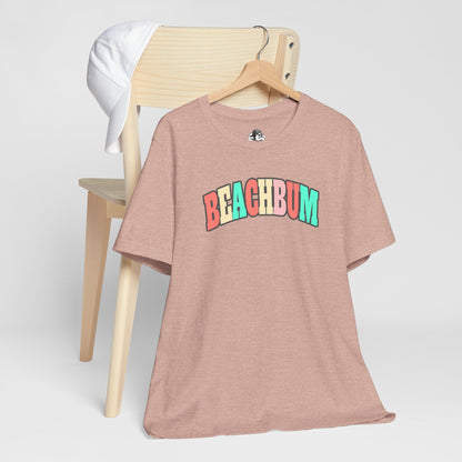 Beach Bum Unisex Tee, Summer Vibes Shirt, Casual Wear, Beach Party Top, Gift for Travel Lovers, Relaxed Summer Attire