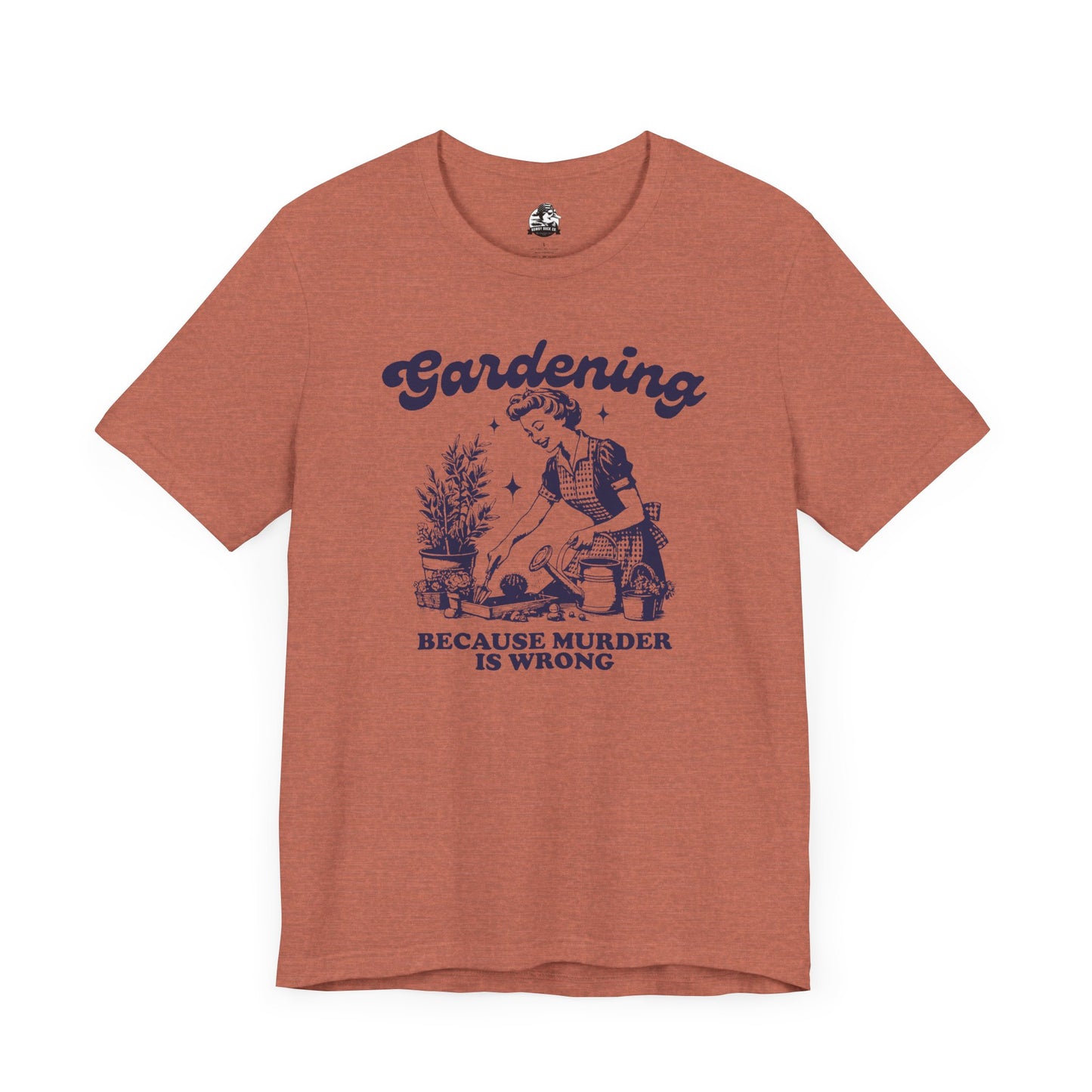 Gardening Humor Tee: "Because Murder Is Wrong" Unisex Jersey Shirt, Funny Gardening T-Shirt, Gift for Gardeners, Plant Lover Apparel, [...]