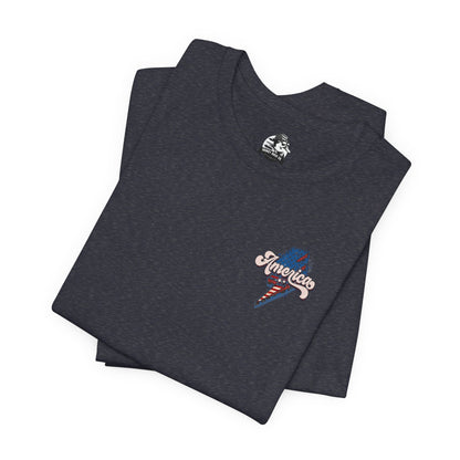 Patriotic Baseball Tee, Unisex T-Shirt, Independence Day Apparel, Sports Fan Gear, Summer BBQ Outfits, Casual Everyday Wear