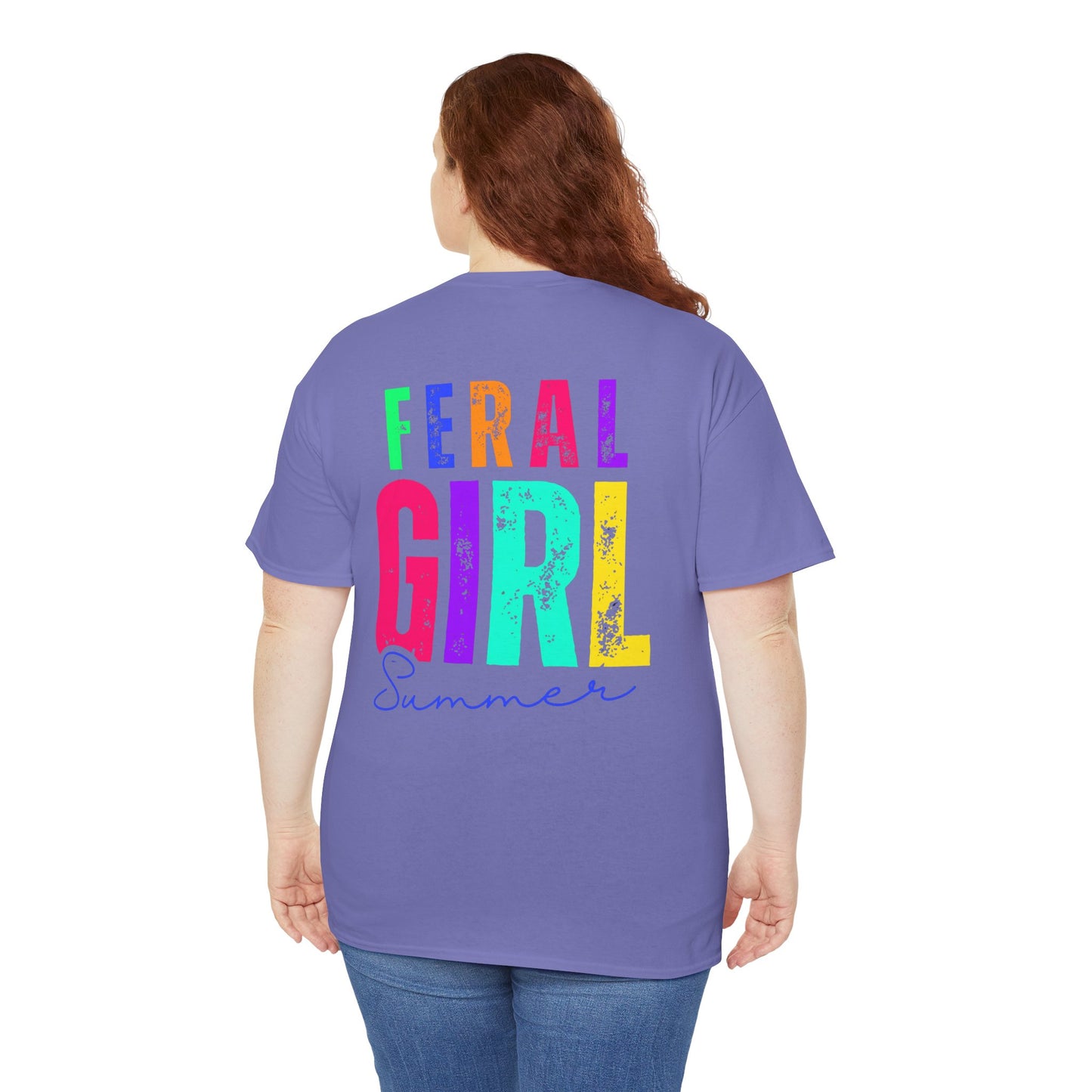 Feral Girl Summer Tee, Trendy Unisex T-Shirt, Casual Summer Wear, Gift for Friends, Festival Outfit, Playful Graphic Tee