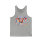 Unisex Jersey Tank with Stars Design | Patriotic Summer Top, 4th of July T-Shirt, Casual Wear, Festival Outfit, Pool Party
