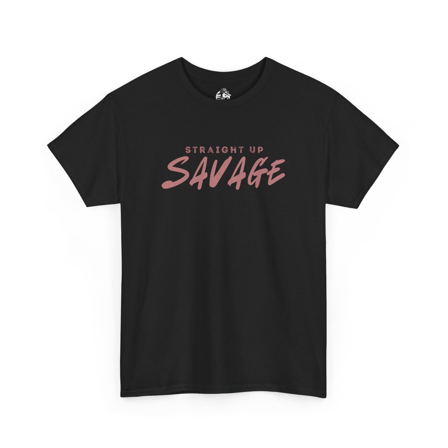 Unisex Heavy Cotton Tee - "Straight Up Savage" Apparel, Funny Gift for Friends, Casual Wear, Street Style Clothing, Birthday T-Shirt