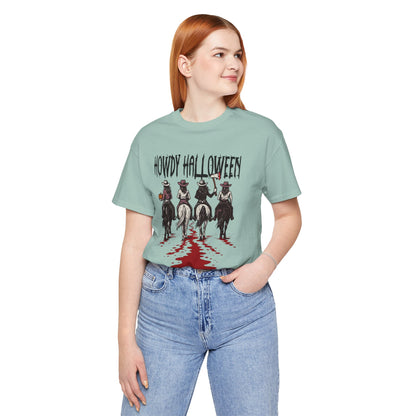 Halloween Cowboy Tee, Howdy Halloween Graphic T-Shirt