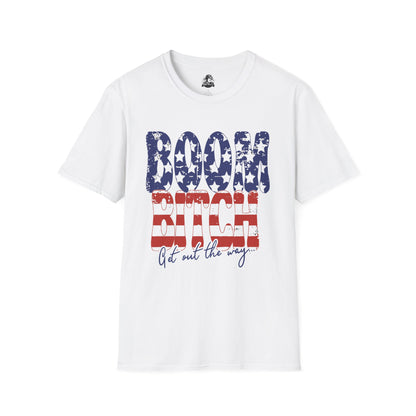 Patriotic Graphic Tee for Confident Souls | Boom Bitch T-Shirt, Independence Day, Casual Wear, Fun Gift, Everyday Comfort