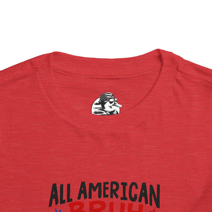 All American Bruh Toddler Tee, Cute Kids Shirt, Patriotic Toddler Outfit, 4th of July Apparel, Funny Duck Graphic Tee