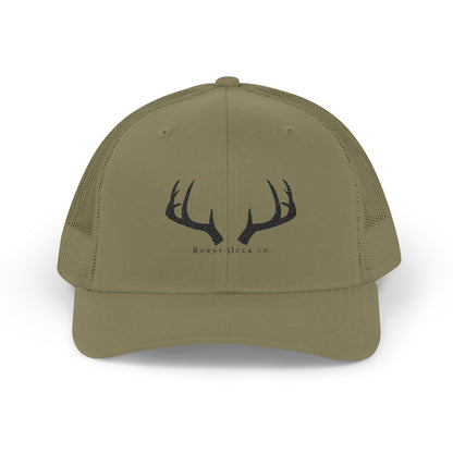 Embroidered Trucker Hat - Antler Rowdy Duck Co