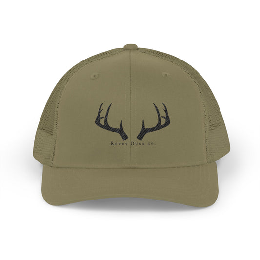 Embroidered Trucker Hat - Antler Rowdy Duck Co