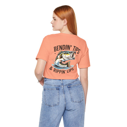Bitin' Lips & Rippin' Lips - Graphic Tee -Fishing Tee