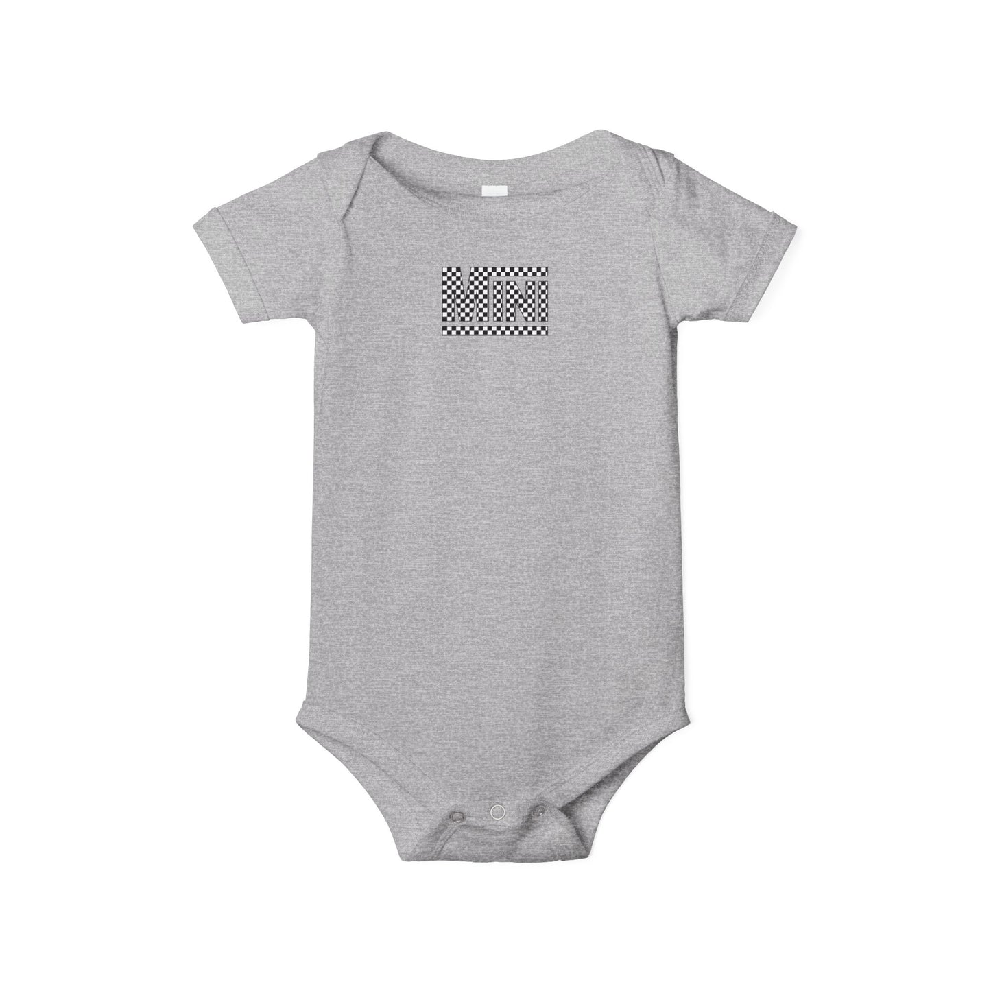 Racing Checkered Flag - Mini - Short sleeve Baby Onesie