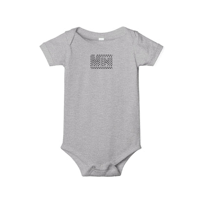 Racing Checkered Flag - Mini - Short sleeve Baby Onesie