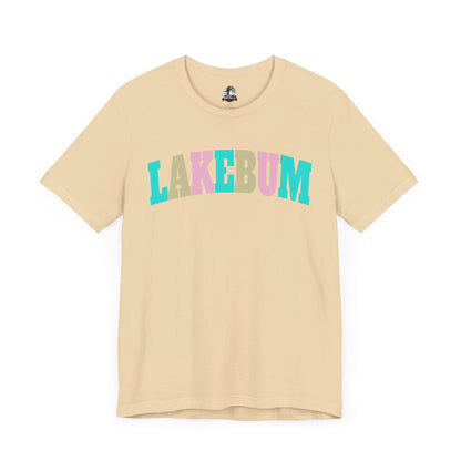 Lakebum Unisex Short Sleeve Tee - Perfect for Summer Getaways, Beach Days, Lake Trips, Casual Outings, Colorful Graphic Tee