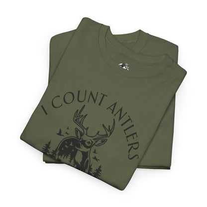 I Count Antlers Not Sheep Graphic Tee
