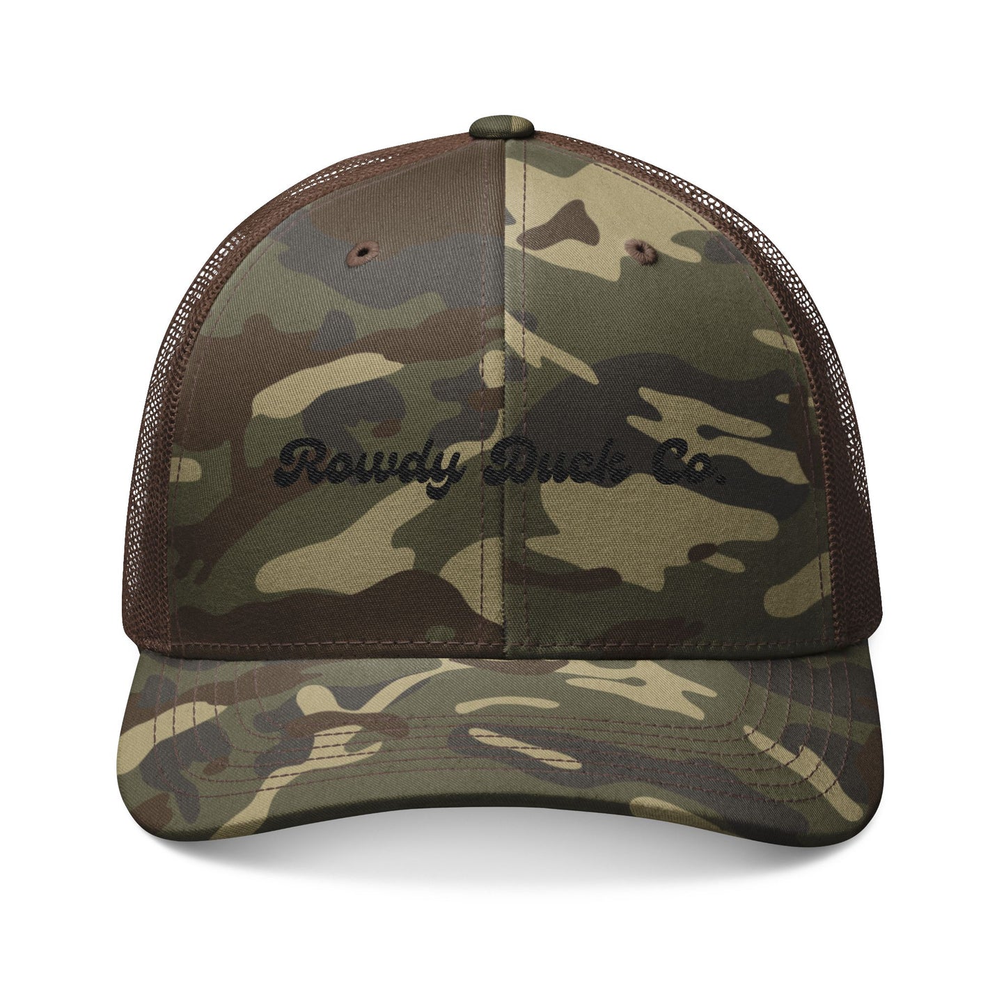 Camouflage Embroidered Trucker Hat, Outdoor Cap, Men's Fashion, Hunting Gear, Casual Wear