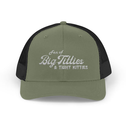 Funny Snapback Trucker Cap - 'Fan of Big Titties & Tight Kitties'