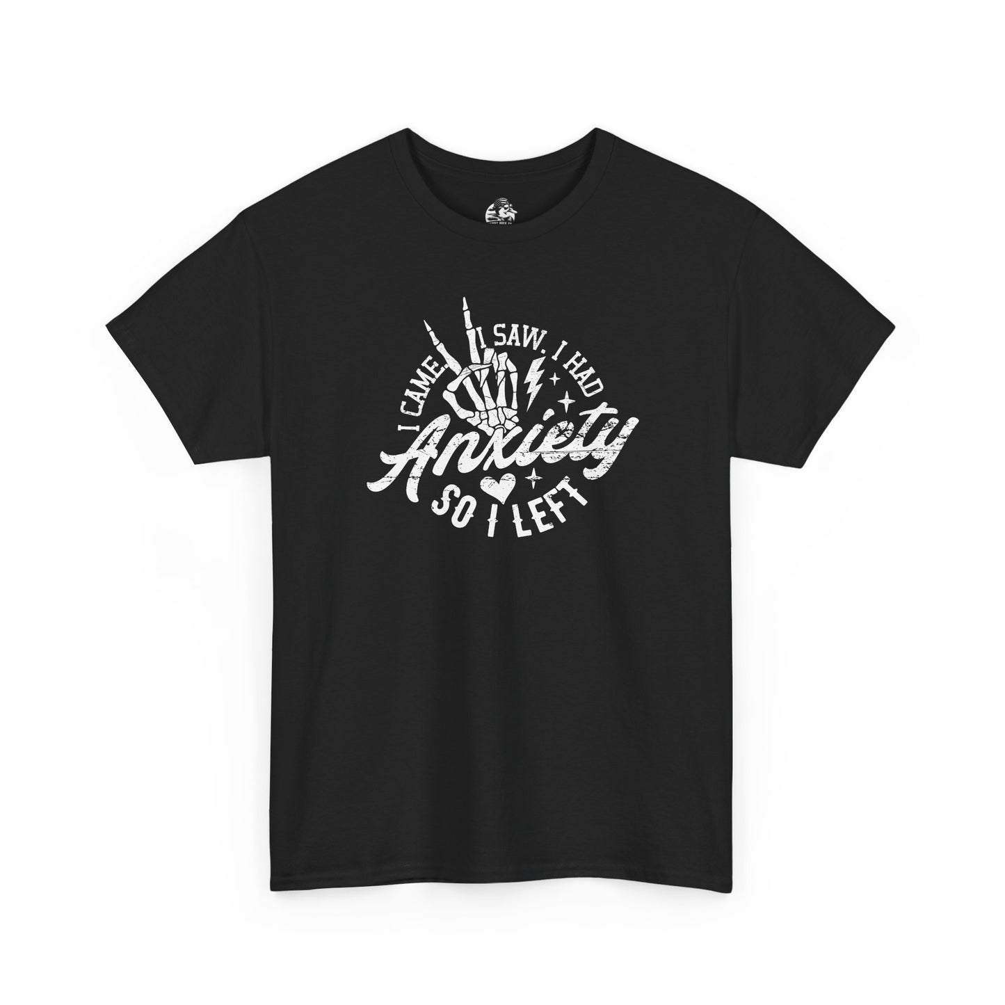 Anxiety-Relief Unisex Heavy Cotton Tee, Funny Mental Health Shirt, Casual Wear, Unique Gift for Friends, Motivational Outfit, Humor Tee
