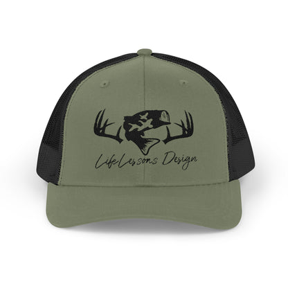 Rustic Outdoor Snapback Trucker Cap with Antler Design, Hunter's Hat, Camping Gear, Gift for Outdoorsman, Casual Summer Accessory
