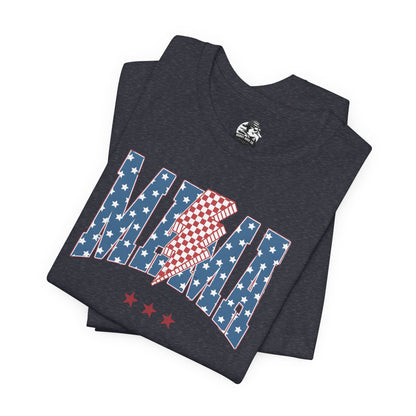 Comfy Women's Graphic tee - Mama -Stars & stripes -lightning bolt