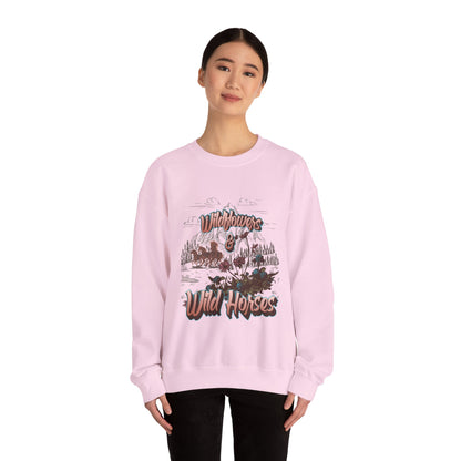 Wildflowers & Wild Horses Sweatshirt, Cozy Crewneck, Unisex Pullover, Nature Lovers Gift, Casual Fall Wear, Outdoor Adventure Apparel