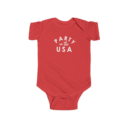 Party in the USA Infant Bodysuit, Baby Shower Gift, 4th of July Outfit, Cute Infant Onesie, American Pride Clothing
