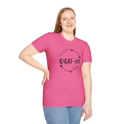 IDGAF-ish Unisex Softstyle T-Shirt, Casual Tee, Gift for Him/Her, Funny Shirt, Everyday Wear, Quirky Apparel