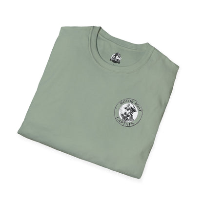 Motor Boat Captain Unisex Softstyle T-Shirt - Nautical Adventure Tee