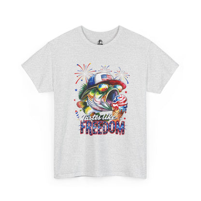 Patriotic Fishing Tee, Fourth of July Shirt, Freedom T-Shirt, Summer Adventure Apparel, Fishing Lover Gift