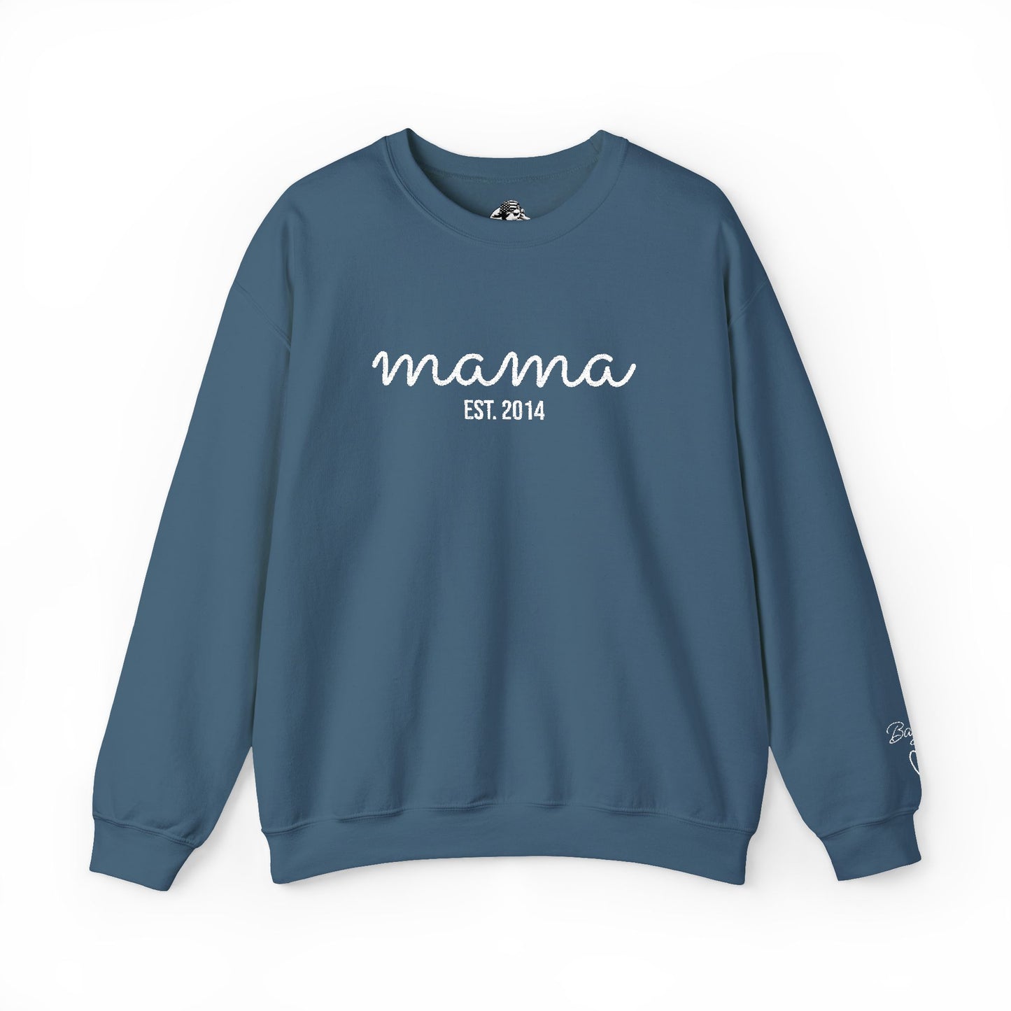 Custom Embroidered Mama Cursive Fleece Crewneck