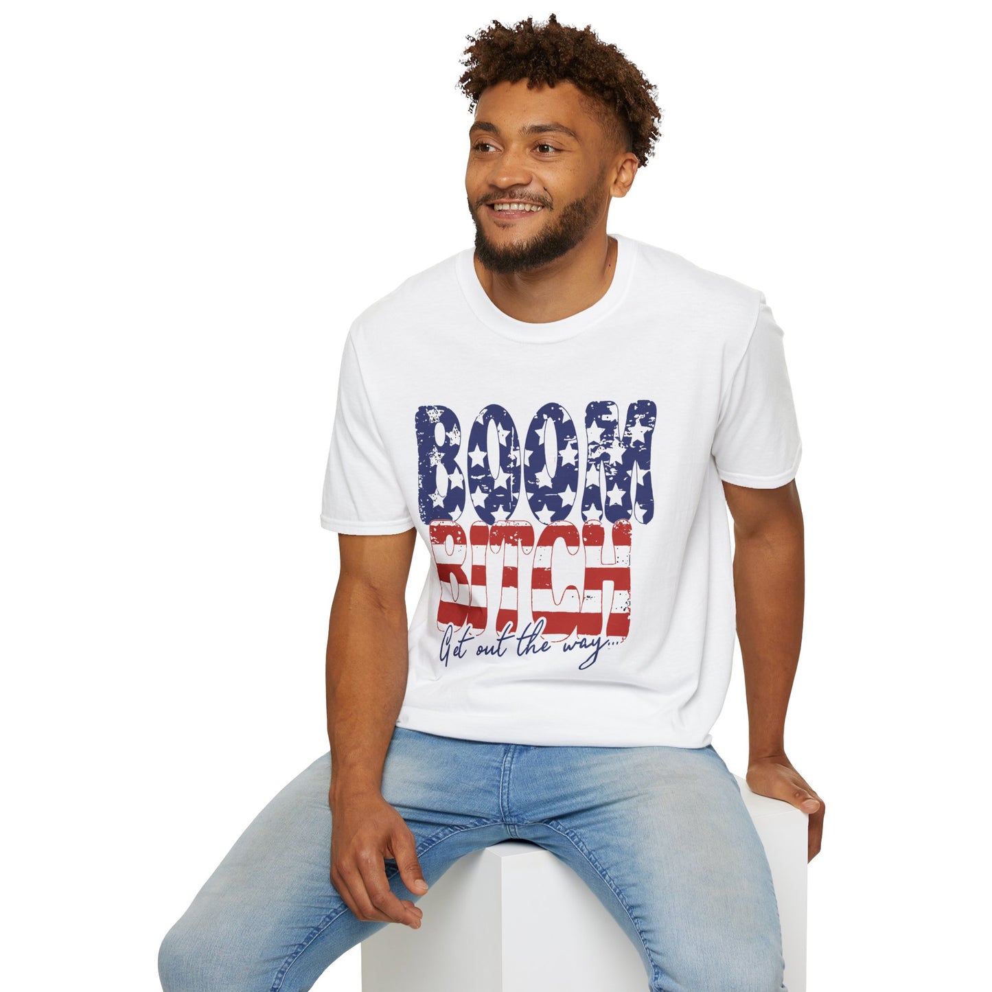 Patriotic Graphic Tee for Confident Souls | Boom Bitch T-Shirt, Independence Day, Casual Wear, Fun Gift, Everyday Comfort