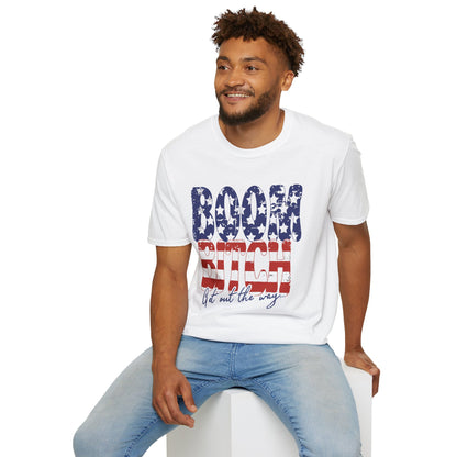 Patriotic Graphic Tee for Confident Souls | Boom Bitch T-Shirt, Independence Day, Casual Wear, Fun Gift, Everyday Comfort