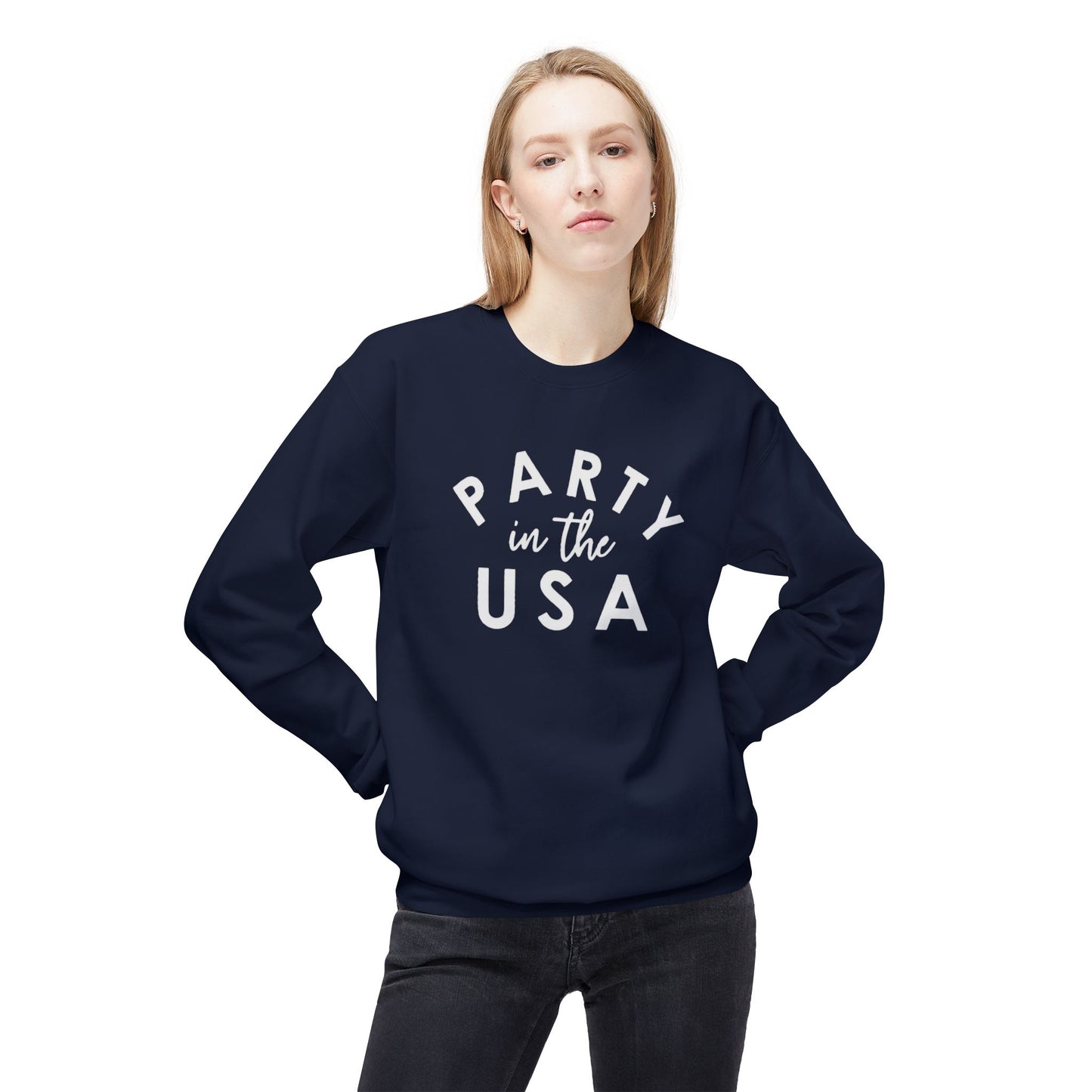 Unisex Crewneck Sweatshirt - "Party in the USA" - Cozy, Stylish, Gift for Friends, Casual Wear, Holiday Celebrations, Lounge