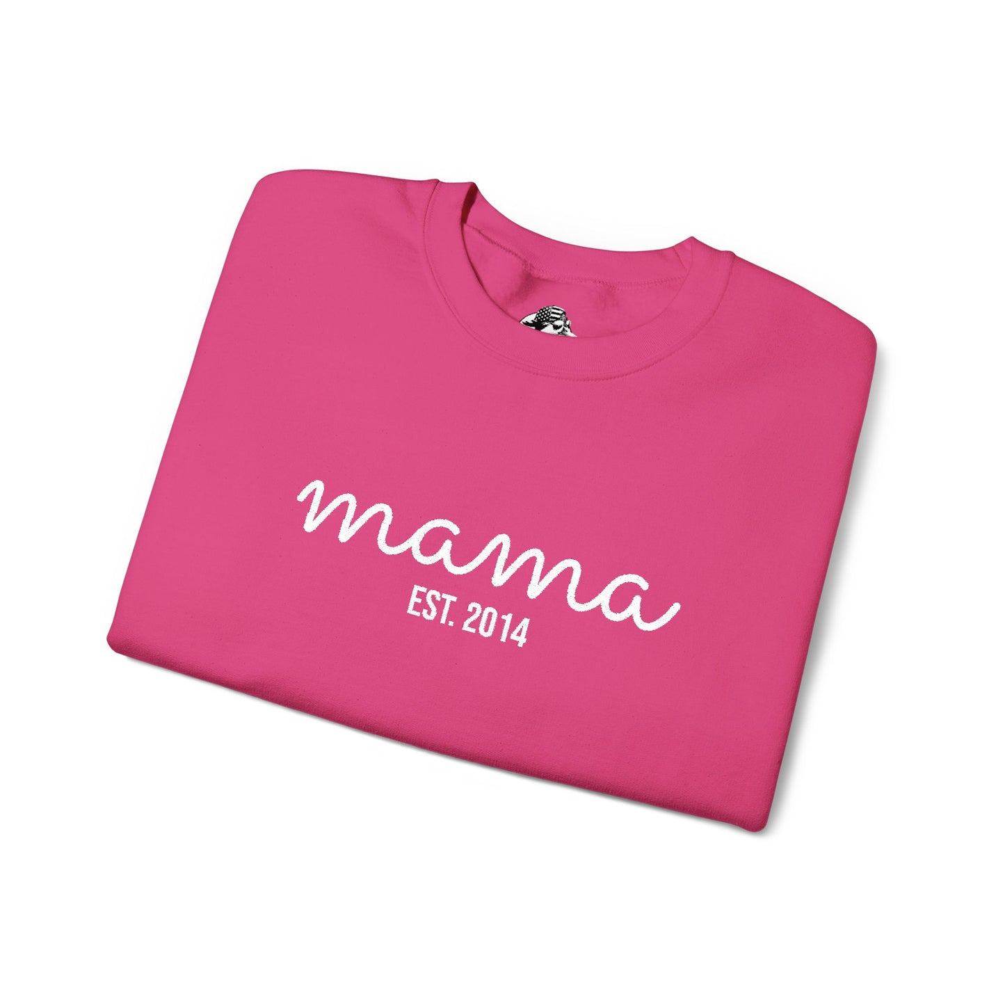 Custom Embroidered Mama Cursive Fleece Crewneck