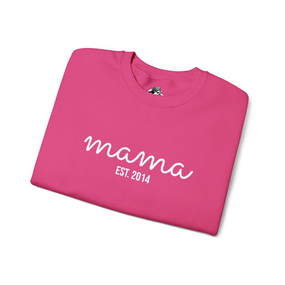 Custom Embroidered Mama Cursive Fleece Crewneck