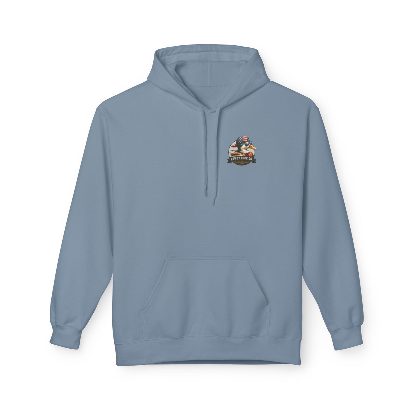 Patriotic Duck Hoodie, Fun Casual Wear for Outdoors, Gift for Animal Lovers, Unique Hoodie for Holidays, Comfy Everyday Style