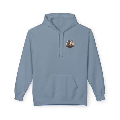 Patriotic Duck Hoodie, Fun Casual Wear for Outdoors, Gift for Animal Lovers, Unique Hoodie for Holidays, Comfy Everyday Style