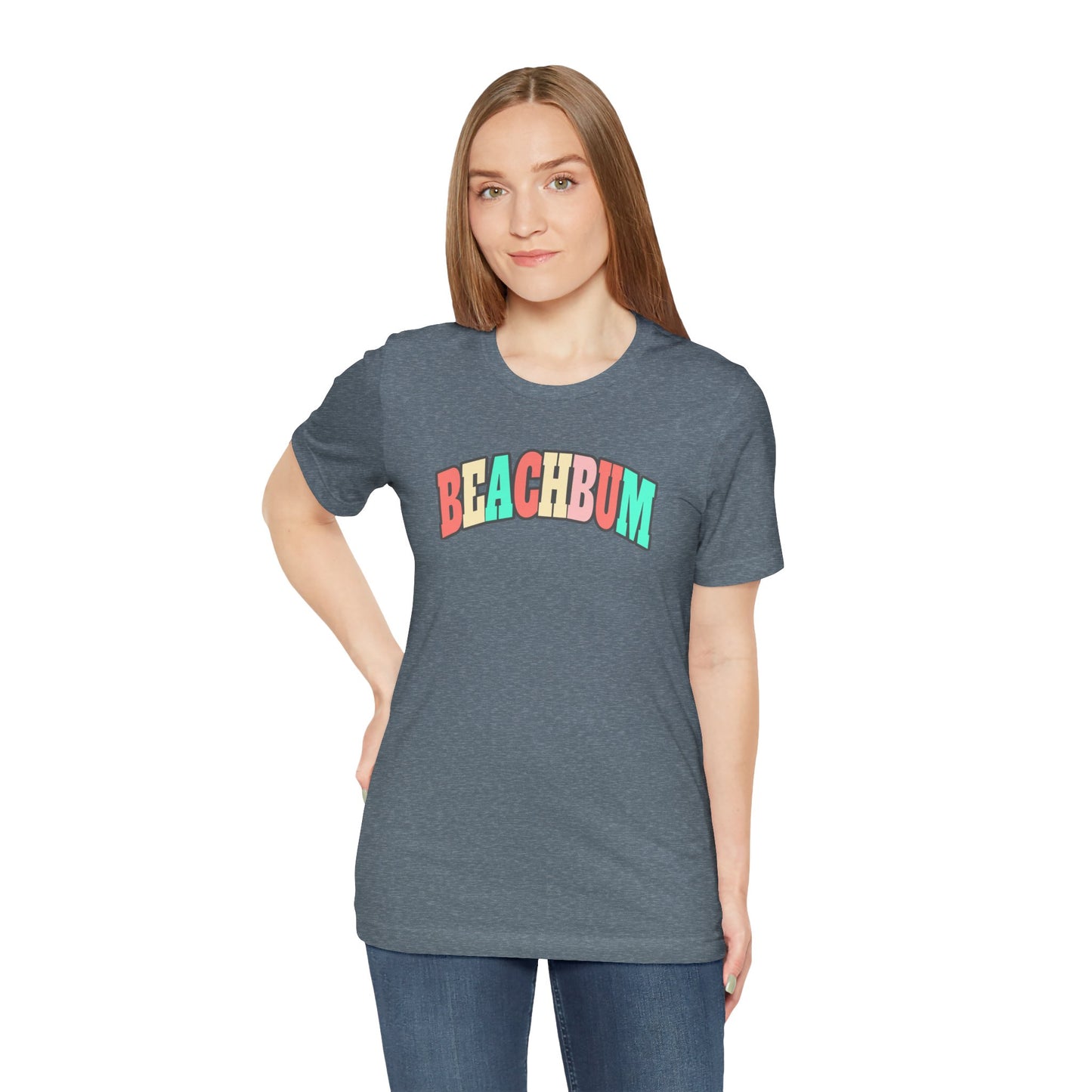 Beach Bum Unisex Tee, Summer Vibes Shirt, Casual Wear, Beach Party Top, Gift for Travel Lovers, Relaxed Summer Attire