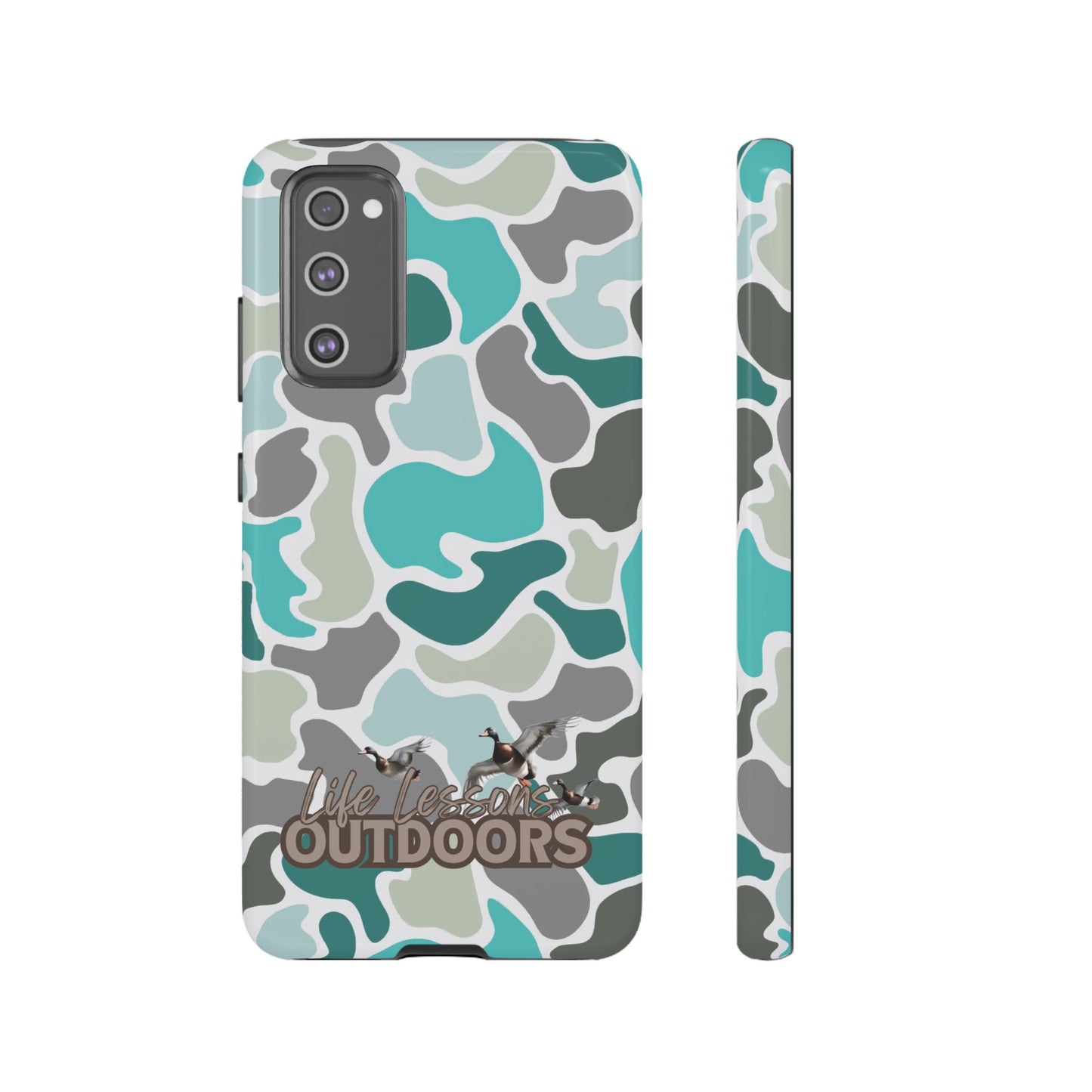 Turqoise old school camo Phone Case - Life Lessons Outdoors