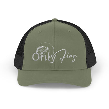 Only Fins Snapback Trucker Cap - Stylish Fishing Hat for Outdoor Enthusiasts