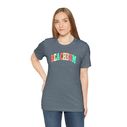 Beach Bum Unisex Tee, Summer Vibes Shirt, Casual Wear, Beach Party Top, Gift for Travel Lovers, Relaxed Summer Attire