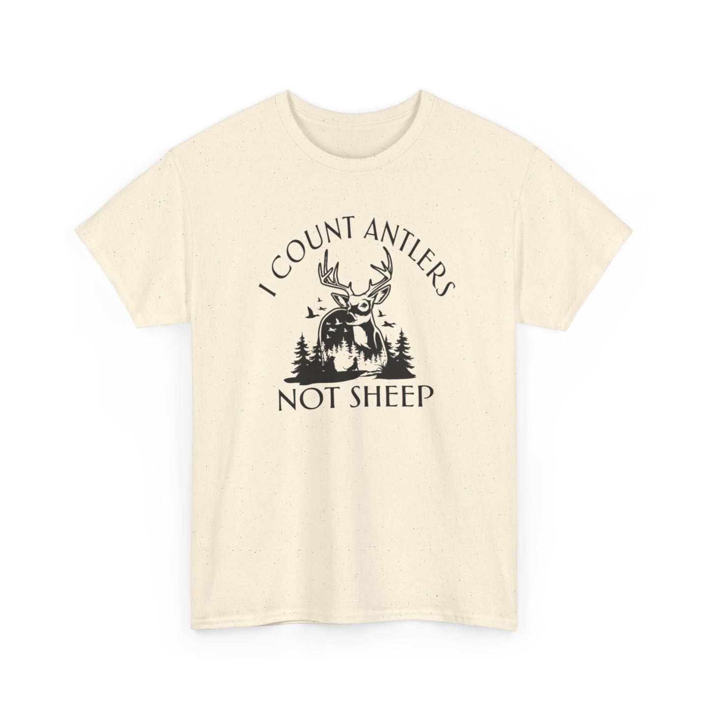I Count Antlers Not Sheep Graphic Tee