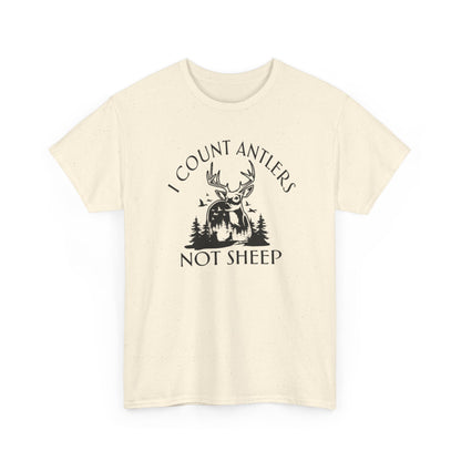 I Count Antlers Not Sheep Graphic Tee
