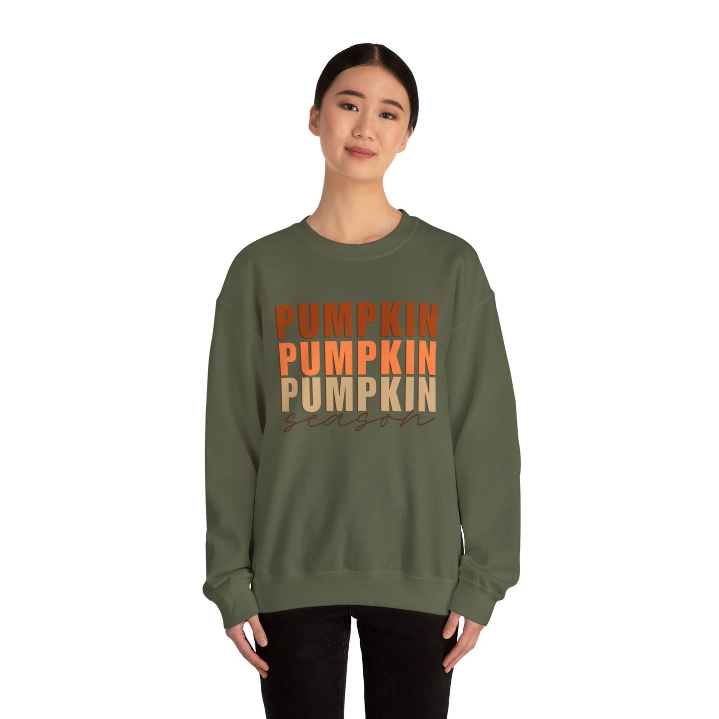 Pumpkin Season Stacked Fleece Crewneck