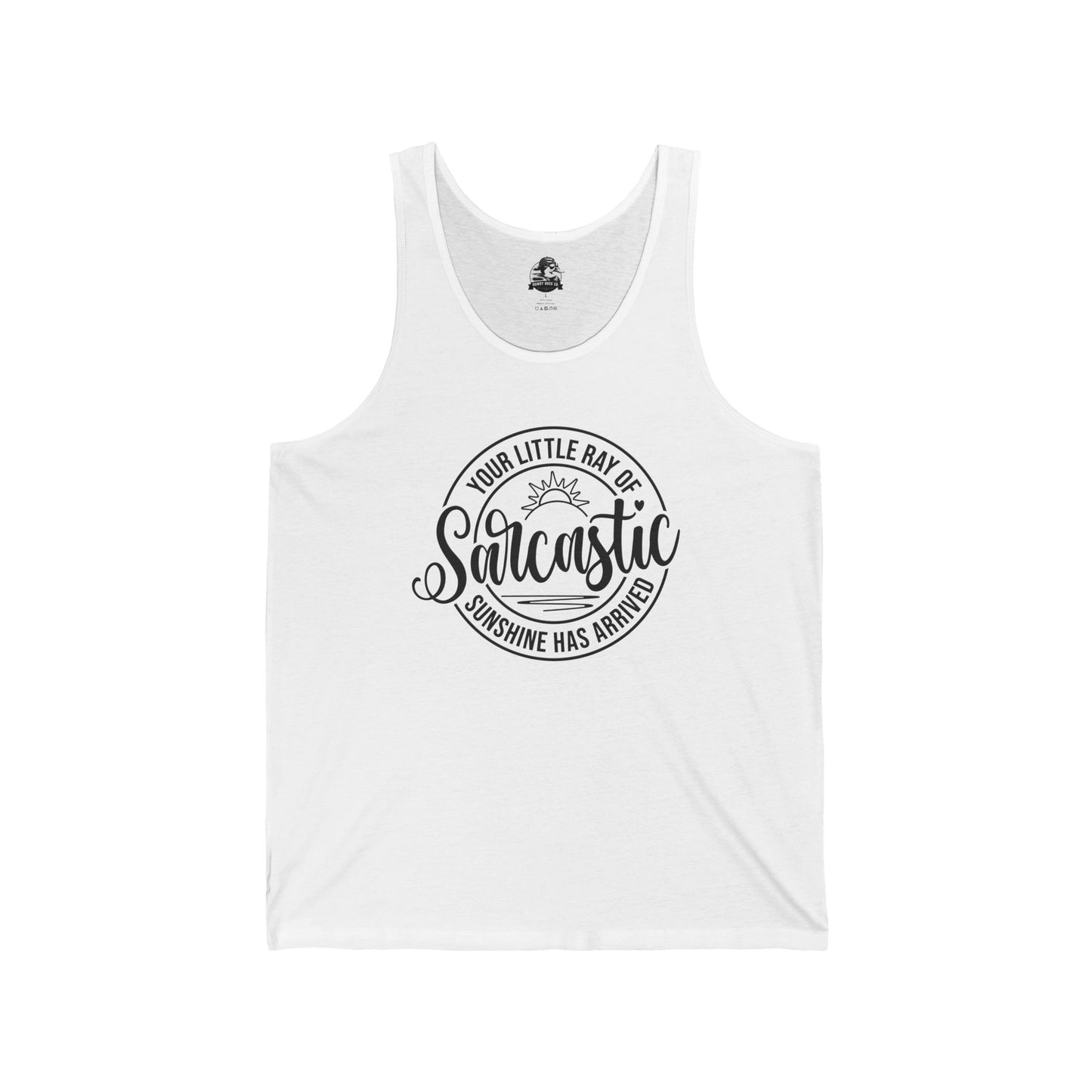 Sarcastic Little Ray of Sunshine Tank - Funny Unisex Jersey Tank, Summer Top, Gift for Humor Lovers, Casual Wear, Beach Wear