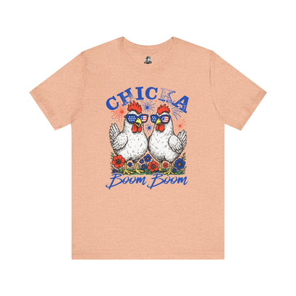 Chic Chicken Graphic Tee, Fun Unisex T-Shirt, Summer Fashion, Gift for Farm Lovers, Quirky Casual Wear, Boho Style