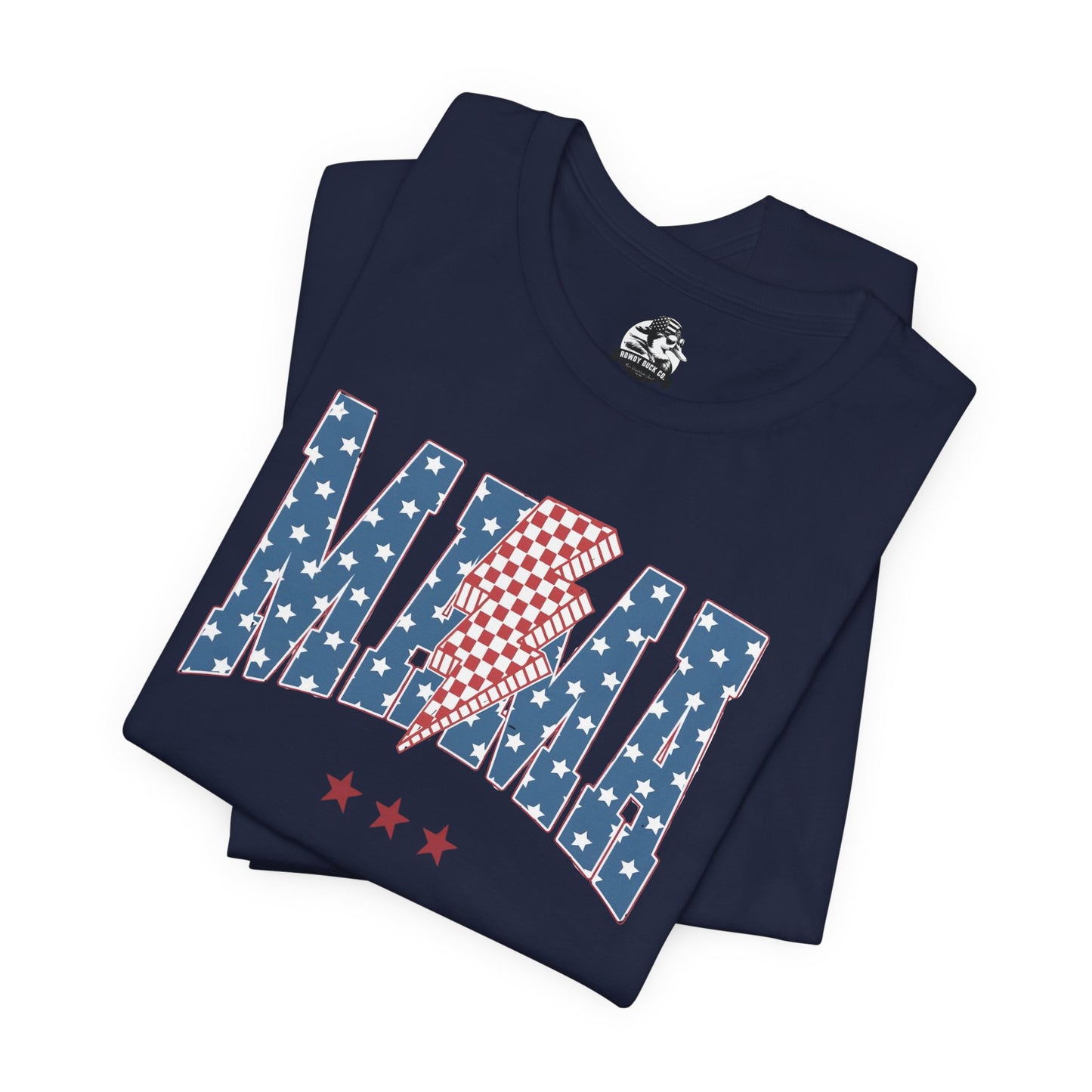 Comfy Women's Graphic tee - Mama -Stars & stripes -lightning bolt