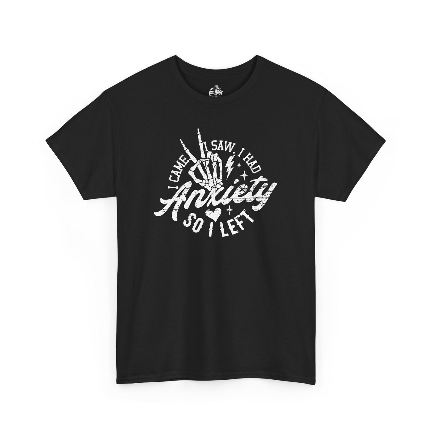 Anxiety-Relief Unisex Heavy Cotton Tee, Funny Mental Health Shirt, Casual Wear, Unique Gift for Friends, Motivational Outfit, Humor Tee