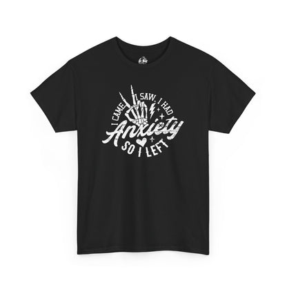 Anxiety-Relief Unisex Heavy Cotton Tee, Funny Mental Health Shirt, Casual Wear, Unique Gift for Friends, Motivational Outfit, Humor Tee